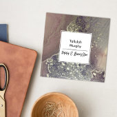 抽象芸術ピンクパープルシルバーリキッドアートマムカード コーリングカード