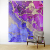 抽象芸術ピンクパープルジュエルトーン タペストリー (インサイチュ)