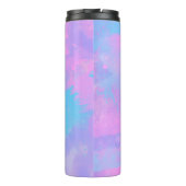 抽象芸術ピンクパープルターコイズ タンブラー (裏面)