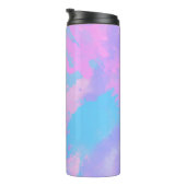 抽象芸術ピンクパープルターコイズ タンブラー (回転右)