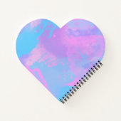 抽象芸術ピンクパープルターコイズ ノートブック (裏面)