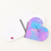 抽象芸術ピンクパープルターコイズ ノートブック (内部)