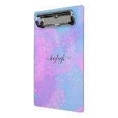 抽象芸術ピンクパープルターコイズ ミニクリップボード (アングル2)