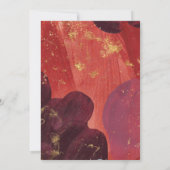 抽象芸術ピンクパープル金ゴールドキリスト教結婚聖書 招待状 (裏面)