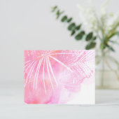 抽象芸術ピンクパームツリー葉デザイン ポストカード (スタンド正面)