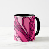 抽象芸術ピンクパ絵画ネル マグカップ (正面右)