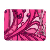 抽象芸術ピンクパ絵画ネル マグネット (横)