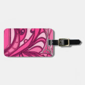 抽象芸術ピンクパ絵画ネル ラゲッジタグ (正面横)