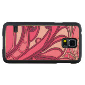 抽象芸術ピンクパ絵画ネル CarvedメープルGalaxy S5スリムケース (正面(横))