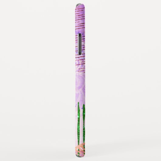 抽象芸術ピンクフォイル花 Case-Mate iPhoneケース (裏面/右)