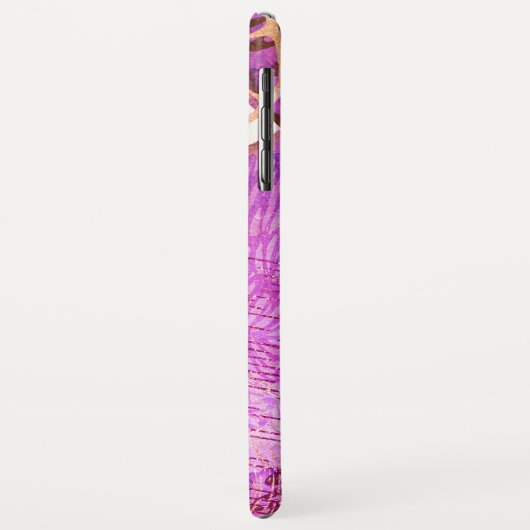 抽象芸術ピンクフォイル花 Case-Mate iPhoneケース (裏面/左)