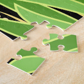 抽象芸術ピンクフラミンゴアート ジグソーパズル (側面)