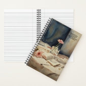 抽象芸術ピンクフローラベッドルームカルマ引用文ジャーナル ノートブック (内側)