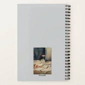 抽象芸術ピンクフローラベッドルームカルマ引用文ジャーナル ノートブック (裏面)