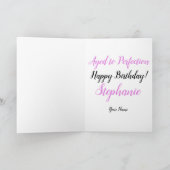 抽象芸術ピンクブラック40と素晴らしい誕生日 カード (内部)