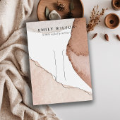 抽象芸術ピンクブルーウォーターカラーヘアピンクリップディスプレイ 名刺