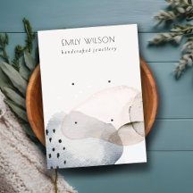 抽象芸術ピンクブルー水彩2イヤリングディスプレイ