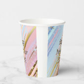 抽象芸術ピンクブルー金ゴールドハッピーニューイヤー20xx 紙コップ (右)