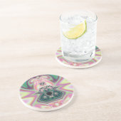 抽象芸術ピンクプリンセス コースター (側面)