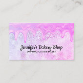抽象芸術ピンクベーカリーペストリーシェフグリッツ 名刺 (正面)