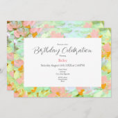 抽象芸術ピンクポピー 招待状 (正面/裏面)