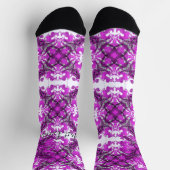 抽象芸術ピンクマンダラサイケデリックラ ソックス (上部)