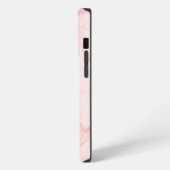 抽象芸術ピンクマーブル iPhoneケース (左側面)