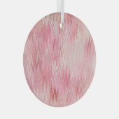 抽象芸術ピンクモザイク背景イラストレーション ガラスオーナメント (正面右)