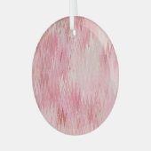 抽象芸術ピンクモザイク背景イラストレーション ガラスオーナメント (正面左)