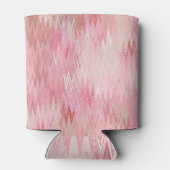 抽象芸術ピンクモザイク背景イラストレーション 缶クーラー (裏面)