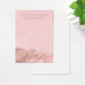 抽象芸術ピンクローズ金ゴールドイヤリングディスプレイカード (デスク)