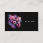 抽象芸術ピンクローゼズブーケ 名刺 (正面)