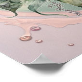 抽象芸術ピンクヴェネツィアカーニバルマスク ポスター (角)