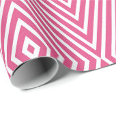 抽象芸術ピンク幾何波 ラッピングペーパー (ロールコーナー)