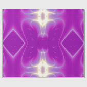 抽象芸術ピンク明るい赤紫色光波及び渦巻き ラッピングペーパー (フラット)