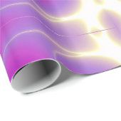 抽象芸術ピンク明るい赤紫色光波及び渦巻き ラッピングペーパー (ロールコーナー)