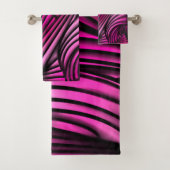 抽象芸術ピンク渦巻き バスタオルセット (インサイチュ)