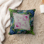 抽象芸術ピンク牡丹フローラ水絵を描色 クッション (ブランケット)
