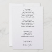 抽象芸術ピンク紫の緑の鳥の渦巻きポストW 招待状 (裏面)