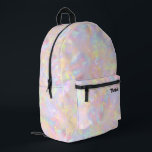 抽象芸術ピンク紫色の黄色いオパール プリントバックパック<br><div class="desc">オパールインスパイアバックパック</div>
