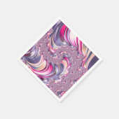 抽象芸術ピンク紫色スパイラルフラクタル スタンダードカクテルナプキン (角)