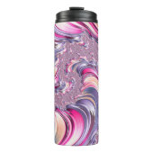 抽象芸術ピンク紫色スパイラルフラクタル タンブラー (正面)