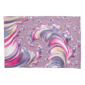 抽象芸術ピンク紫色スパイラルフラクタル 枕カバー (正面)