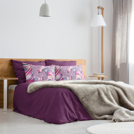 抽象芸術ピンク紫色スパイラルフラクタル 枕カバー