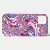 抽象芸術ピンク紫色スパイラルフラクタル Case-Mate iPhoneケース (裏面 (横))
