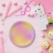 抽象芸術ピンク絞り染めスタイル ペーパープレート (パーティー)