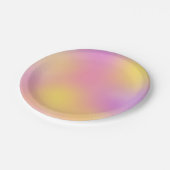 抽象芸術ピンク絞り染めスタイル ペーパープレート (アングル)