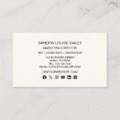 抽象芸術ピンク絵を描金ゴールドアモダンート 名刺 (裏面)