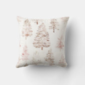 抽象芸術ピンク緑のクリスマスツリー クッション (裏面)