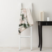 抽象芸術ピンク緑のクリスマスツリー シェルパブランケット (インサイチュ)